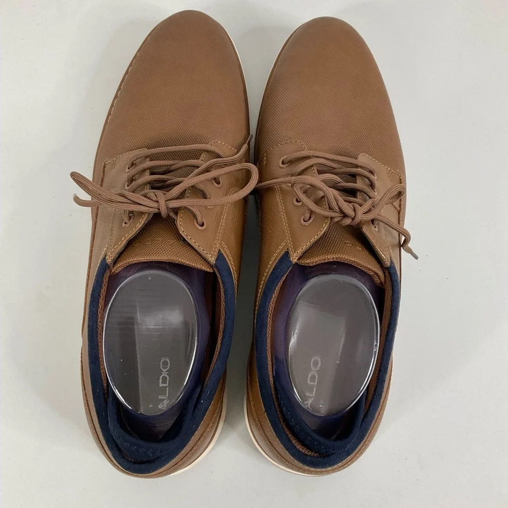 Aldo Mens Brown Lace Up Casual‎ Derby Shoes Size 12